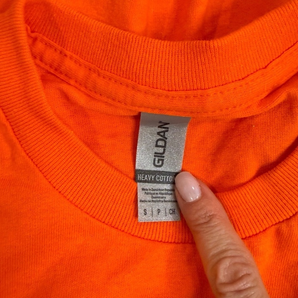 Gildan Harvest‎ Happiness T-Shirt; Orange; Unisex Size Small - Picture 4 of 4